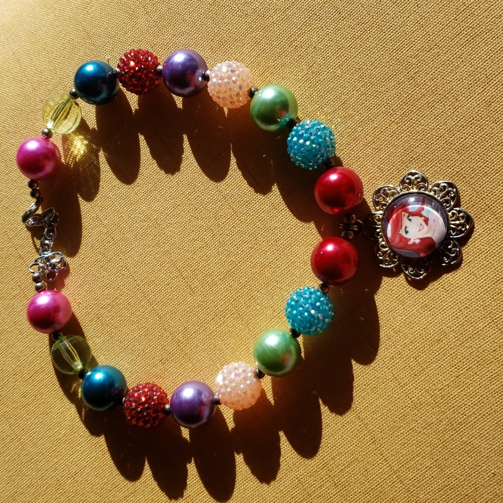Handcrafted Ariel Little Mermaid Bead Necklace